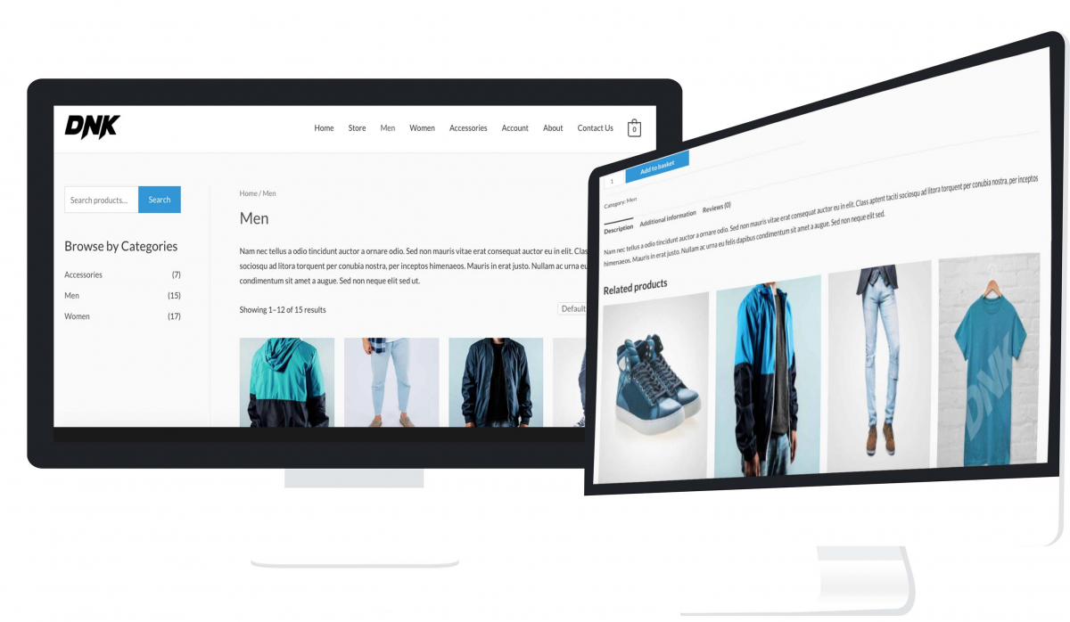 Online shop website from Flame Concepts